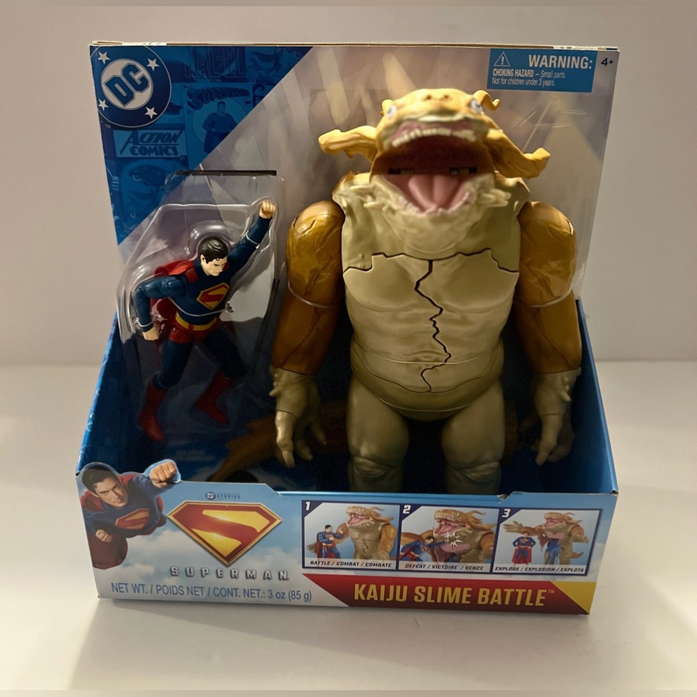 The DC Comics SUPERMAN Superman Vs. Kaiju Slime Battle Set Playset new